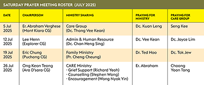 Saturday Morning Prayer July 2025